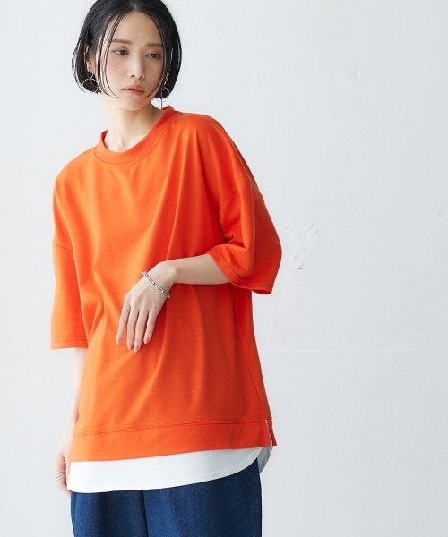 トップス/--/ポリエステル/オレンジ/無地/22AW-ST004 楽天市場】Shinzone シンゾーン コットン マルチボーダー 半袖 T