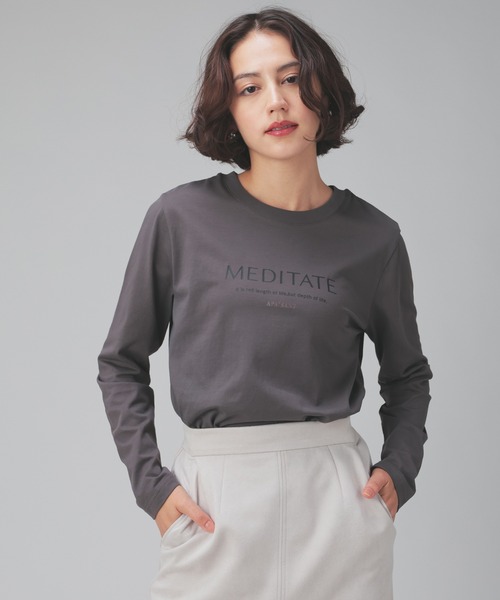 GLACIER lusso（グラシアルッソ）の「ロゴプリントＴシャツ（Tシャツ/カットソー・レディース・ブラック/ピンク/ホワイト/チャコール/カーキオリーブ・L/M/S/LL）」の3枚目の写真