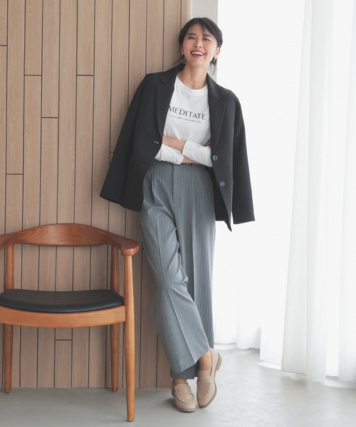 GLACIER lusso（グラシアルッソ）の「ロゴプリントＴシャツ（Tシャツ/カットソー・レディース・ブラック/ピンク/ホワイト/チャコール/カーキオリーブ・L/M/S/LL）」の6枚目の写真