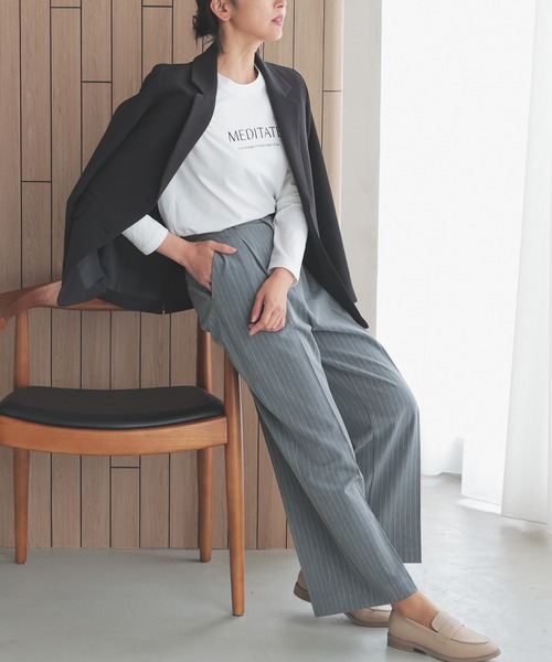 GLACIER lusso（グラシアルッソ）の「ロゴプリントＴシャツ（Tシャツ/カットソー・レディース・ブラック/ピンク/ホワイト/チャコール/カーキオリーブ・L/M/S/LL）」の7枚目の写真