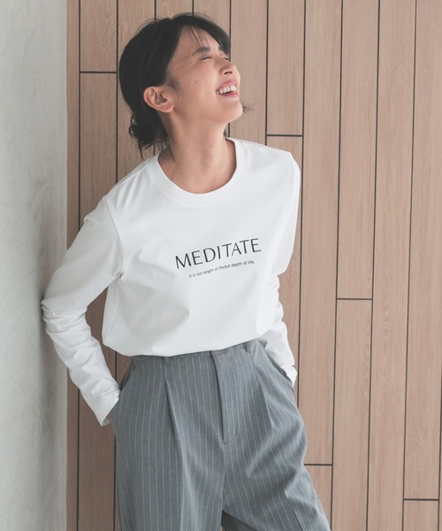 GLACIER lusso（グラシアルッソ）の「ロゴプリントＴシャツ（Tシャツ/カットソー・レディース・ブラック/ピンク/ホワイト/チャコール/カーキオリーブ・L/M/S/LL）」の8枚目の写真