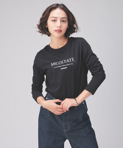 GLACIER lusso（グラシアルッソ）の「ロゴプリントＴシャツ（Tシャツ/カットソー・レディース・ブラック/ピンク/ホワイト/チャコール/カーキオリーブ・L/M/S/LL）」の11枚目の写真