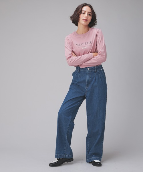 GLACIER lusso（グラシアルッソ）の「ロゴプリントＴシャツ（Tシャツ/カットソー・レディース・ブラック/ピンク/ホワイト/チャコール/カーキオリーブ・L/M/S/LL）」の12枚目の写真