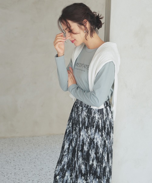 GLACIER lusso（グラシアルッソ）の「ロゴプリントＴシャツ（Tシャツ/カットソー・レディース・ブラック/ピンク/ホワイト/チャコール/カーキオリーブ・L/M/S/LL）」の15枚目の写真