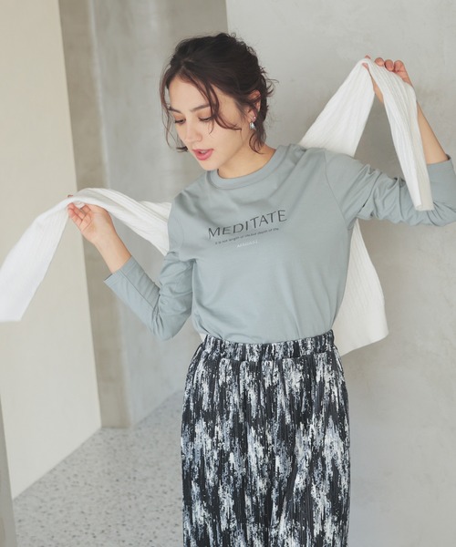 GLACIER lusso（グラシアルッソ）の「ロゴプリントＴシャツ（Tシャツ/カットソー・レディース・ブラック/ピンク/ホワイト/チャコール/カーキオリーブ・L/M/S/LL）」の16枚目の写真