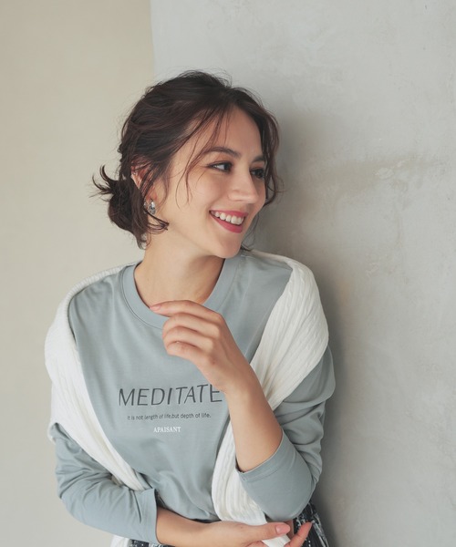 GLACIER lusso（グラシアルッソ）の「ロゴプリントＴシャツ（Tシャツ/カットソー・レディース・ブラック/ピンク/ホワイト/チャコール/カーキオリーブ・L/M/S/LL）」の17枚目の写真