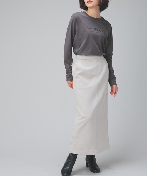 GLACIER lusso（グラシアルッソ）の「ロゴプリントＴシャツ（Tシャツ/カットソー・レディース・ブラック/ピンク/ホワイト/チャコール/カーキオリーブ・L/M/S/LL）」の20枚目の写真