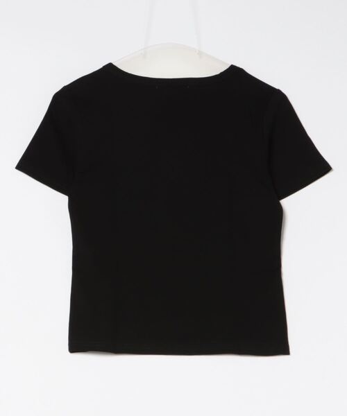 BANICO（バニコ）の「【Banico】ラウンドネックソリッドカラーTシャツ (SS)（Tシャツ/カットソー・レディース・ブラック/ホワイト/オフホワイト・FREE）」の4枚目の写真