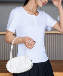 【Banico】ラウンドネックソリッドカラーTシャツ (SS)