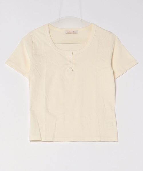 BANICO（バニコ）の「【Banico】ラウンドネックソリッドカラーTシャツ (SS)（Tシャツ/カットソー・レディース・ブラック/ホワイト/オフホワイト・FREE）」の22枚目の写真