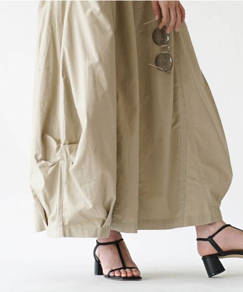 e-zakkamania stores（イーザッカマニアストアーズ）の「ポップコーン ワークスカート（スカート・レディース・ベージュ/カーキ・フリー）」の9枚目の写真