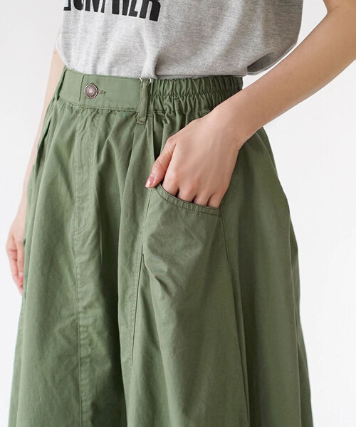 e-zakkamania stores（イーザッカマニアストアーズ）の「ポップコーン ワークスカート（スカート・レディース・ベージュ/カーキ・フリー）」の14枚目の写真