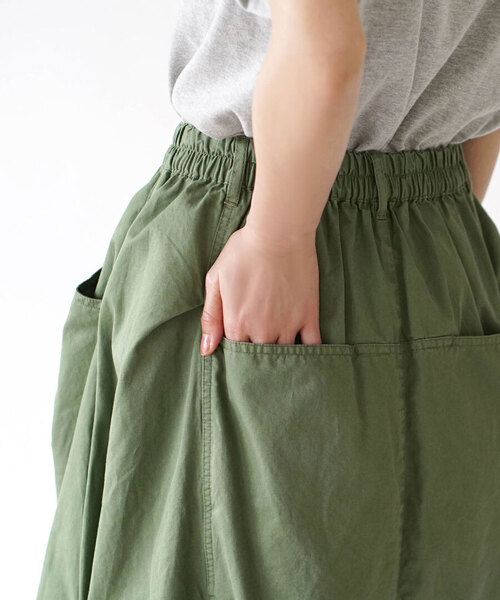 e-zakkamania stores（イーザッカマニアストアーズ）の「ポップコーン ワークスカート（スカート・レディース・ベージュ/カーキ・フリー）」の16枚目の写真