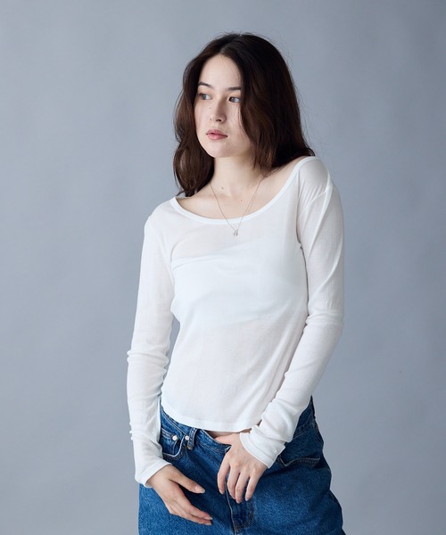 MILLER(ミラー)の「R.P.miller/ミラー LightPrib 2Way PO プルオバー(Tシャツ/カットソー・レディース・ブラック/ブラウン/ホワイト・FREE)」の22枚目の写真