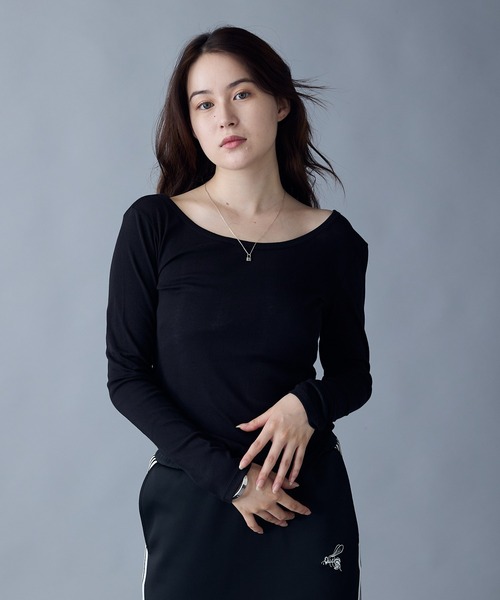 MILLER(ミラー)の「R.P.miller/ミラー LightPrib 2Way PO プルオバー(Tシャツ/カットソー・レディース・ブラック/ブラウン/ホワイト・FREE)」の20枚目の写真