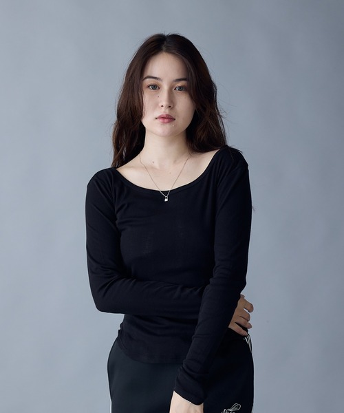MILLER(ミラー)の「R.P.miller/ミラー LightPrib 2Way PO プルオバー(Tシャツ/カットソー・レディース・ブラック/ブラウン/ホワイト・FREE)」の19枚目の写真