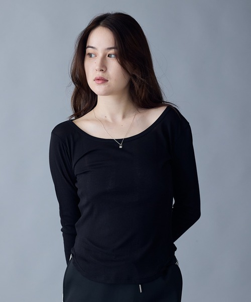 MILLER(ミラー)の「R.P.miller/ミラー LightPrib 2Way PO プルオバー(Tシャツ/カットソー・レディース・ブラック/ブラウン/ホワイト・FREE)」の18枚目の写真