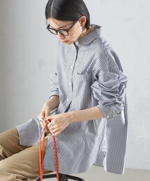 SHIPS | 〈洗濯機可能〉ピンオックス 刺繍 オーバー シャツ(シャツ/ブラウス)