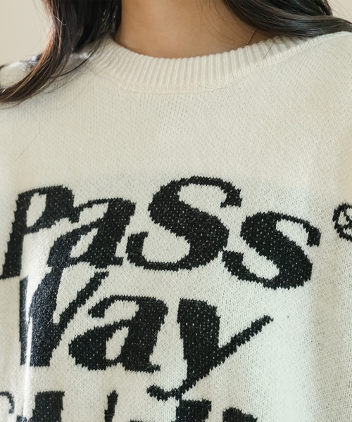 Lace Ladies(レースレディース)の「アルファベット レター ビッグシルエット 長袖 ニット プルオーバー(ニット/セーター・レディース・ホワイト/ブラウン/ブラック・FREE)」の19枚目の写真