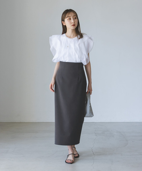 Noble（ノーブル）の「《追加》ジャージーライクカラータイトスカート