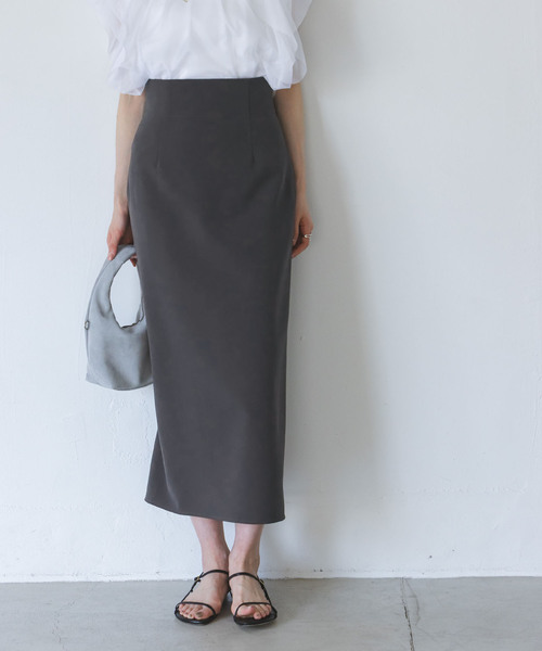 Noble(ノーブル)の「《追加》ジャージーライクカラータイトスカート8(スカート・レディース・チャコールグレー/グリーン系その他/ブラック/ホワイト系その他・34/36/38/40)」の18枚目の写真