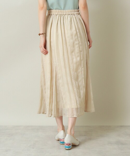 ITS'DEMO（イッツデモ）の「◆【ウエストゴム／腰回りすっきり／手洗い可】シアーチェックスカート（スカート・レディース・ダークブラウン/アイボリー/ブラック・00）」の18枚目の写真