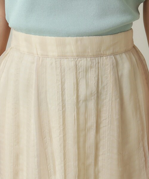 ITS'DEMO（イッツデモ）の「◆【ウエストゴム／腰回りすっきり／手洗い可】シアーチェックスカート（スカート・レディース・ダークブラウン/アイボリー/ブラック・00）」の19枚目の写真