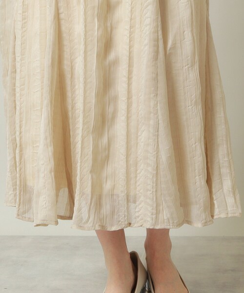 ITS'DEMO（イッツデモ）の「◆【ウエストゴム／腰回りすっきり／手洗い可】シアーチェックスカート（スカート・レディース・ダークブラウン/アイボリー/ブラック・00）」の20枚目の写真