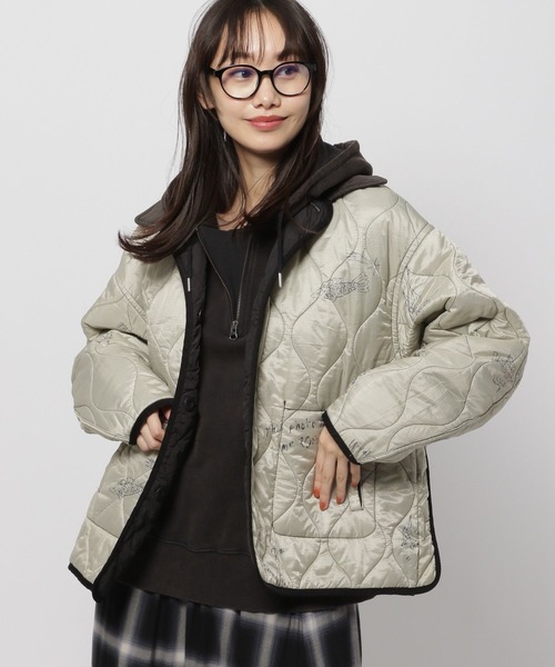 niko and...（ニコアンド）の「コールカラーキルトジャケット（その他アウター・レディース・カーキ/インディゴブルー/アイボリー/ブラック・LARGE/MEDIUM）」の7枚目の写真