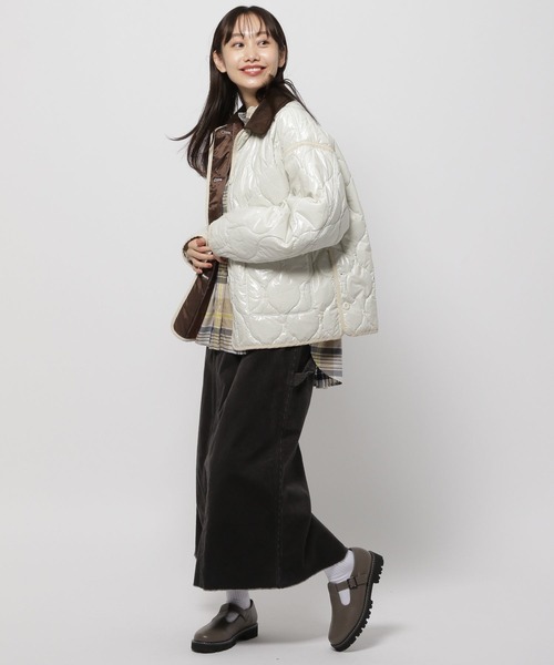 niko and...（ニコアンド）の「コールカラーキルトジャケット（その他アウター・レディース・カーキ/インディゴブルー/アイボリー/ブラック・LARGE/MEDIUM）」の8枚目の写真