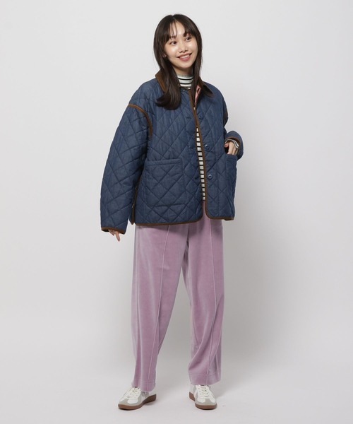 niko and...（ニコアンド）の「コールカラーキルトジャケット（その他アウター・レディース・カーキ/インディゴブルー/アイボリー/ブラック・LARGE/MEDIUM）」の14枚目の写真