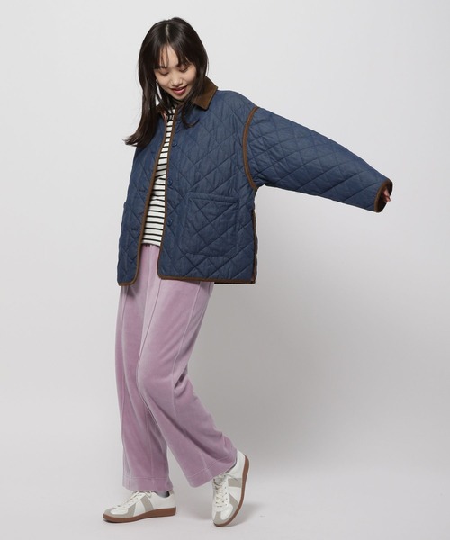 niko and...（ニコアンド）の「コールカラーキルトジャケット（その他アウター・レディース・カーキ/インディゴブルー/アイボリー/ブラック・LARGE/MEDIUM）」の15枚目の写真