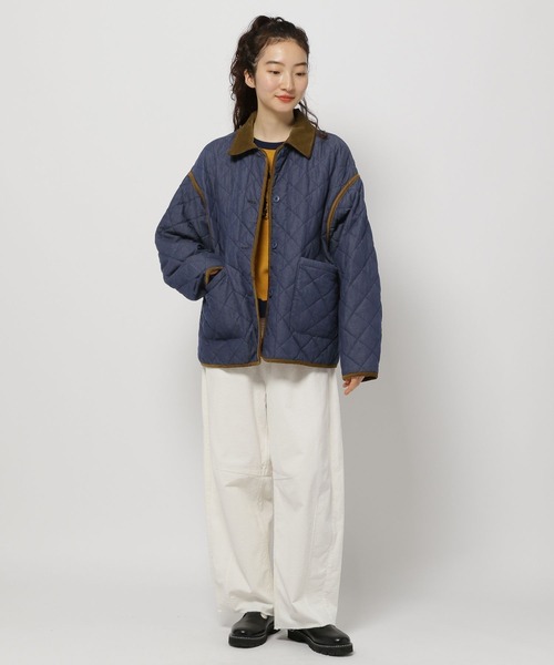 niko and...（ニコアンド）の「コールカラーキルトジャケット（その他アウター・レディース・カーキ/インディゴブルー/アイボリー/ブラック・LARGE/MEDIUM）」の16枚目の写真