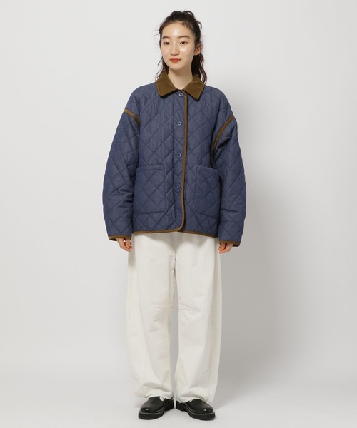 niko and...（ニコアンド）の「コールカラーキルトジャケット（その他アウター・レディース・カーキ/インディゴブルー/アイボリー/ブラック・LARGE/MEDIUM）」の18枚目の写真