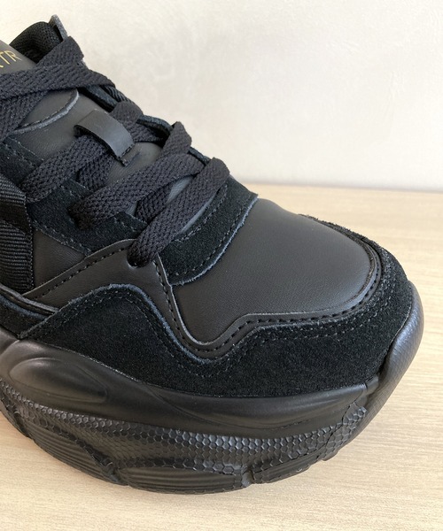 セール】ナイロンテープ厚底スニーカー OT3745 本革 スエード