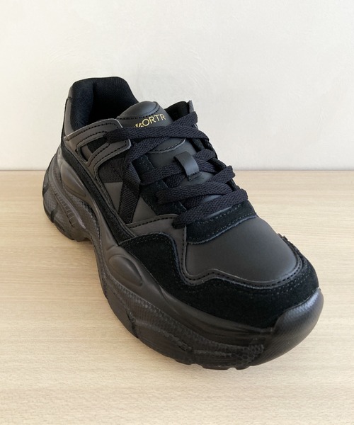 セール】ナイロンテープ厚底スニーカー OT3745 本革 スエード