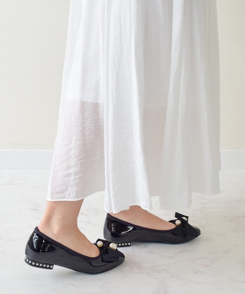 Bridget Birkin（ブリジットバーキン）の「【Bridget Birkin】ビッグパールリボンフラットシューズ(541528)（パンプス・レディース・ブラウン系その他/ベージュ系その他/ブラック系その他/ブラック系その他2・22.5/23/24/23.5/24.5）」の10枚目の写真