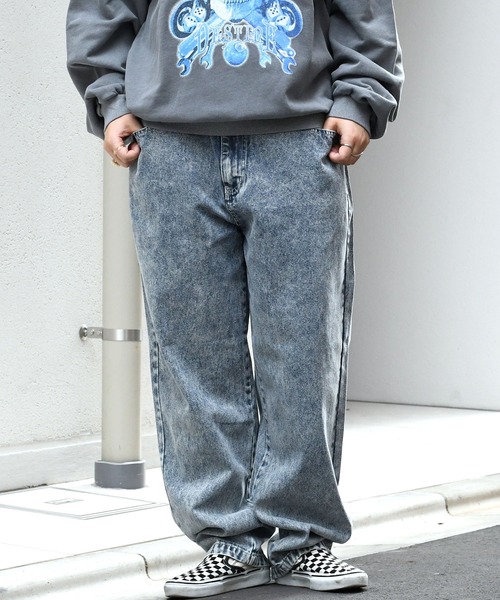 Starting Over(スターティングオーバー)の「vintage like loose fit tapered denim pants/ヴィンテージ ライク ルーズフィット テーパード デニムパンツ(デニムパンツ・メンズ・ケミカルウォッシュ/ブラック/ブラック系その他・M/L/XL)」の16枚目の写真