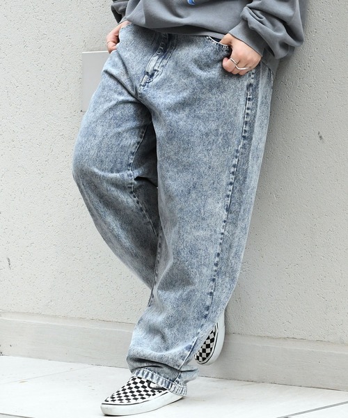 Starting Over(スターティングオーバー)の「vintage like loose fit tapered denim pants/ヴィンテージ ライク ルーズフィット テーパード デニムパンツ(デニムパンツ・メンズ・ケミカルウォッシュ/ブラック/ブラック系その他・M/L/XL)」の22枚目の写真