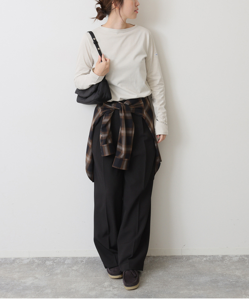 ORCIVAL（オーシバル）の「【ORCIVAL/オーシバル】 40/2 JERSEY L/S OR-C0137（Tシャツ/カットソー・レディース・ホワイト/オレンジ/ブラック/ホワイト×ホワイト・2）」の11枚目の写真