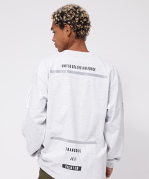 AVIREX | SIDE ZIP STENCIL T-SHIRT "HAT IN THE RING" / サイドジップ ステンシル 長袖Tシャツ "ハット イン ザ リング" / AVIREX / アヴィレックス(Tシャツ/カットソー)