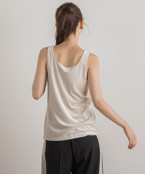 Droite lautreamont（ドロワットロートレアモン）の「スノーベロアタンクトップ≪手洗い可能≫（タンクトップ・レディース・ブラウン/オフホワイト・M）」の18枚目の写真