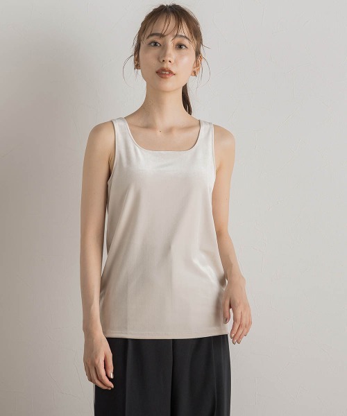 Droite lautreamont（ドロワットロートレアモン）の「スノーベロアタンクトップ≪手洗い可能≫（タンクトップ・レディース・ブラウン/オフホワイト・M）」の19枚目の写真