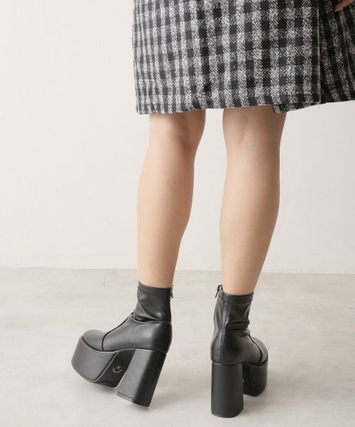 DEMETER（デメテル）の「厚底太ヒール スクエアトゥ ストレッチブーツ（ブーツ・レディース・ブラック系その他/アイボリー/ブラック・S/M/L/LL）」の10枚目の写真