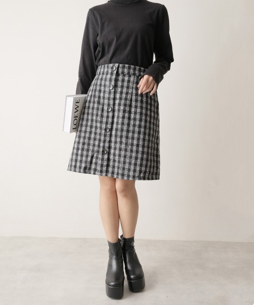 DEMETER（デメテル）の「厚底太ヒール スクエアトゥ ストレッチブーツ（ブーツ・レディース・ブラック系その他/アイボリー/ブラック・S/M/L/LL）」の11枚目の写真