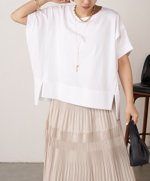 Jena espace merveilleux（ジェナ　エスパスメルヴェイユ）の「【ジェナの定番】ビッグ変形Tシャツ（Tシャツ/カットソー・レディース・オフホワイト・FREE）」の5枚目の写真