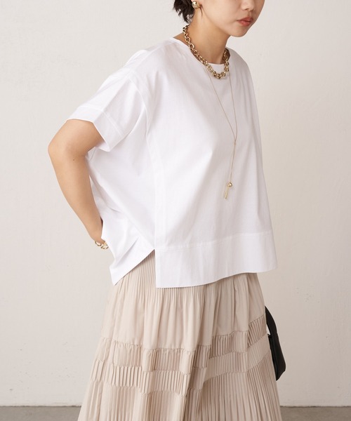 Jena espace merveilleux（ジェナ　エスパスメルヴェイユ）の「【ジェナの定番】ビッグ変形Tシャツ（Tシャツ/カットソー・レディース・オフホワイト・FREE）」の7枚目の写真