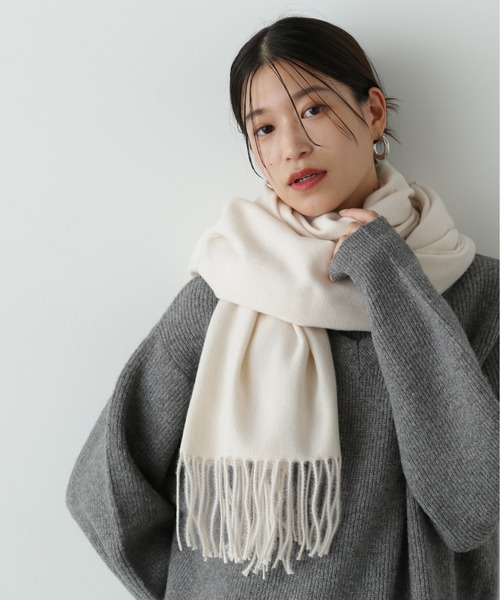 N.（N. Natural Beauty Basic）（エヌエヌナチュラルビューティーベーシック）の「◆ベーシックストール（ストール/ショール・レディース・ネイビー/レッド/オフホワイト・ﾌﾘ-）」の16枚目の写真