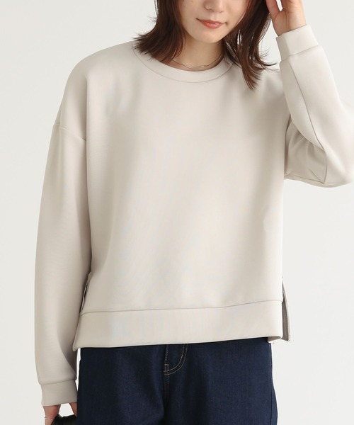 n'OrLABEL(ノアールレーベル)の「『サイドファスナーダンボールプルオーバー』(スウェット・レディース・アイボリー/ブラック/チャコール・1/2)」の2枚目の写真