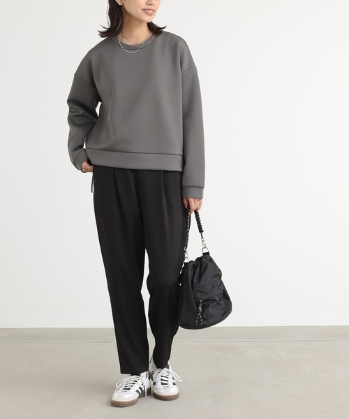 n'OrLABEL(ノアールレーベル)の「『サイドファスナーダンボールプルオーバー』(スウェット・レディース・アイボリー/ブラック/チャコール・1/2)」の13枚目の写真